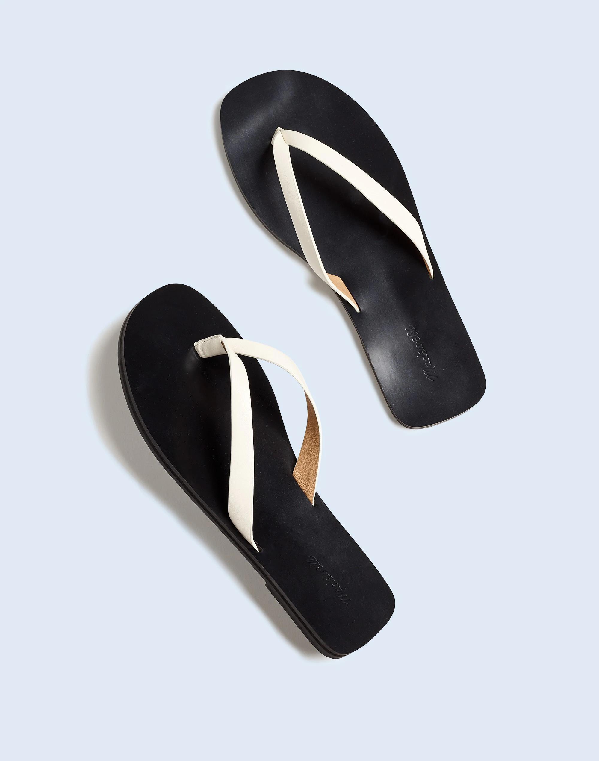 The Gabi Thong Slide Sandal in Leather Product Image