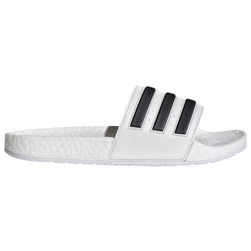 adidas Mens Adilette Boost Slides - Shoes White/Black/White Product Image