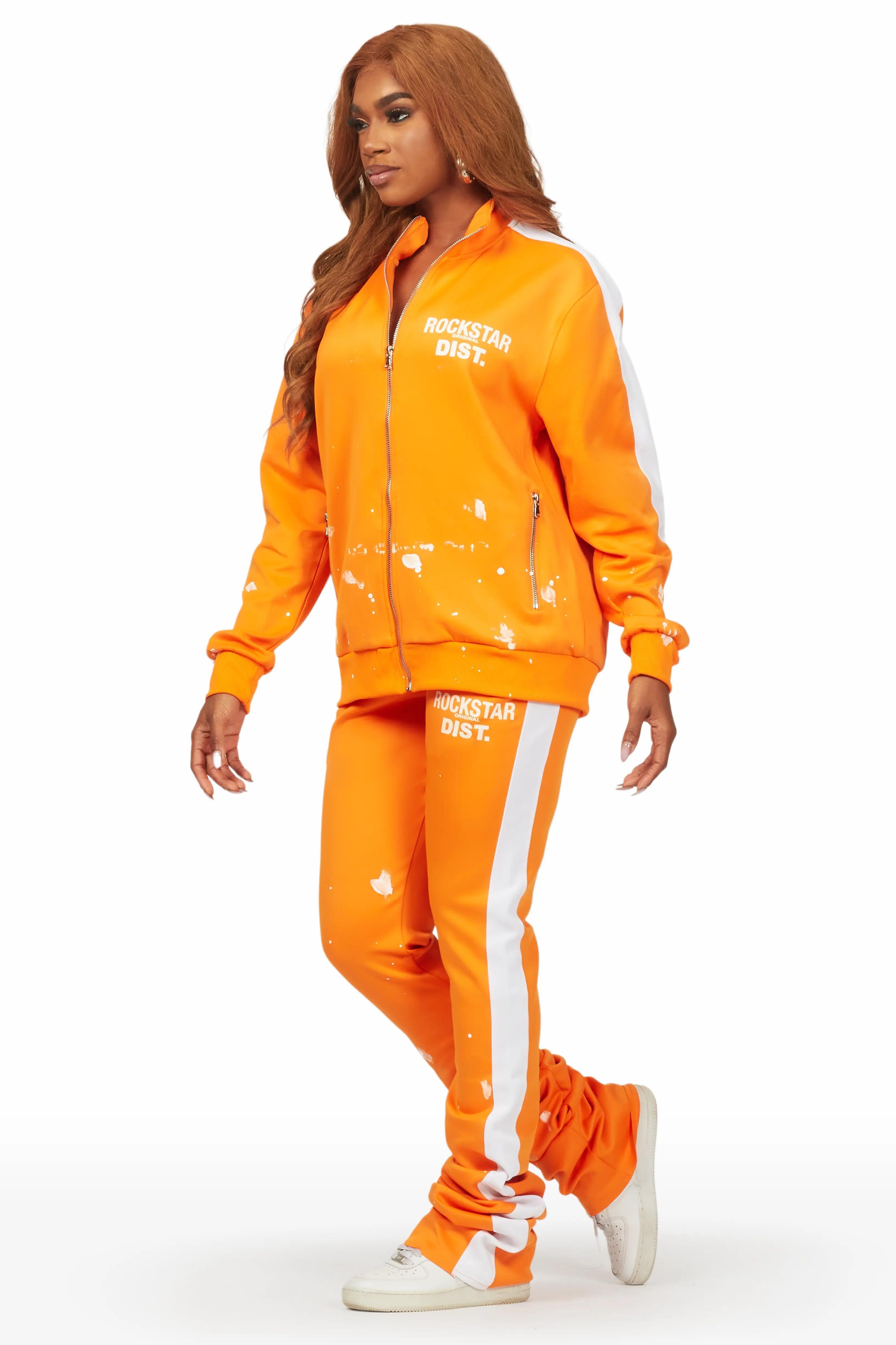 Hadley Orange Tricot Super Stacked Trackset Female Product Image