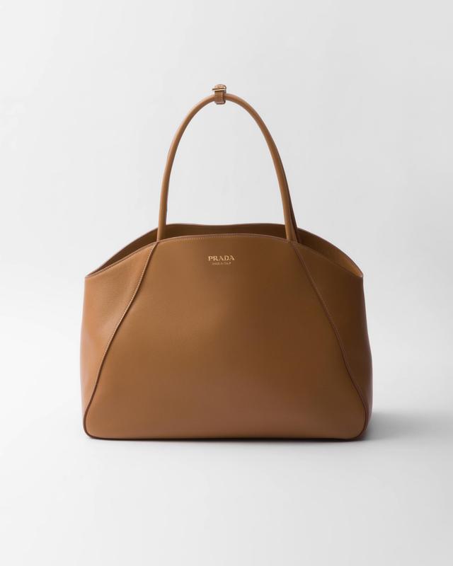 Large leather tote bag Product Image