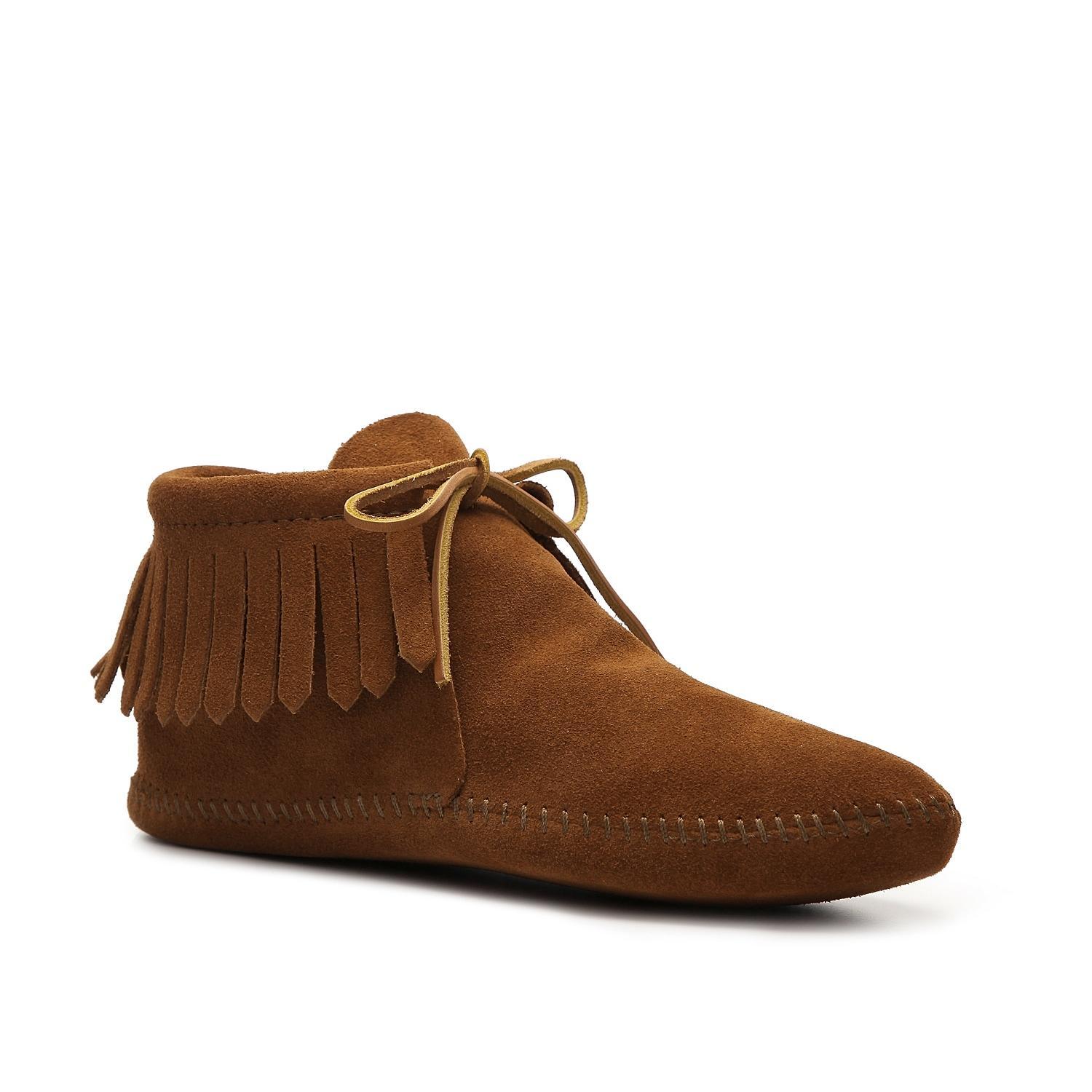 Mens Minnetonka Classic Fringe Boot - Brown Product Image