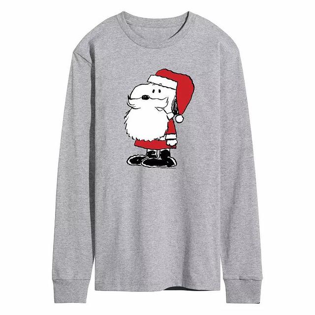 Mens Peanuts Santa Dog Tee Grey Grey Product Image