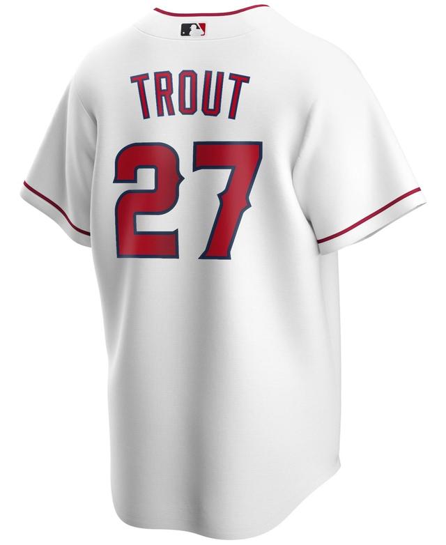 Nike Mens Mike Trout Los Angeles Angels Official Player Replica Jersey - White Product Image