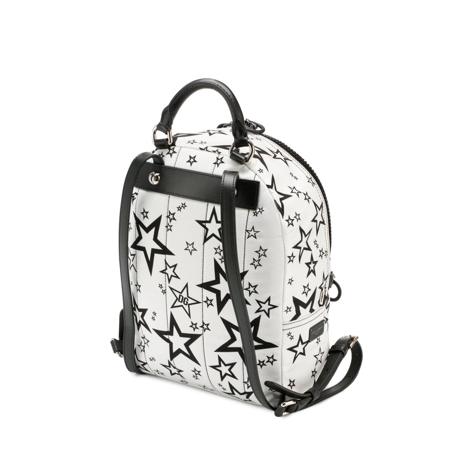 Stars Print Backpack In White Product Image