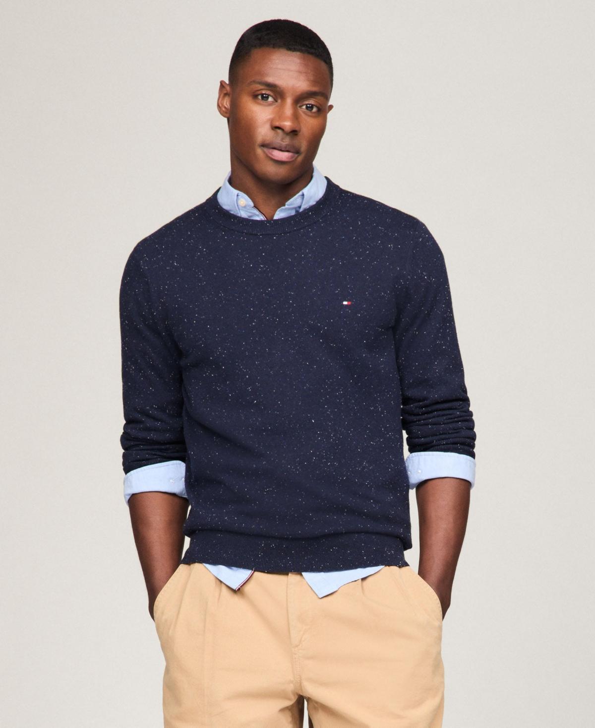 Tommy Hilfiger Mens Regular-Fit Pima Cotton Cashmere Blend Solid Crewneck Sweater Product Image