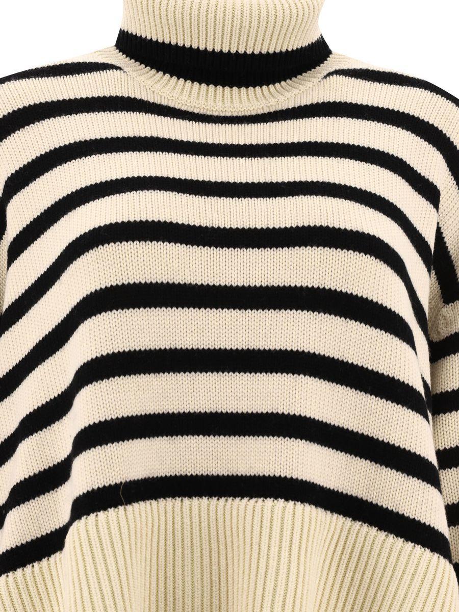 TOTÊME Signature Stripe Knitwear In White Product Image