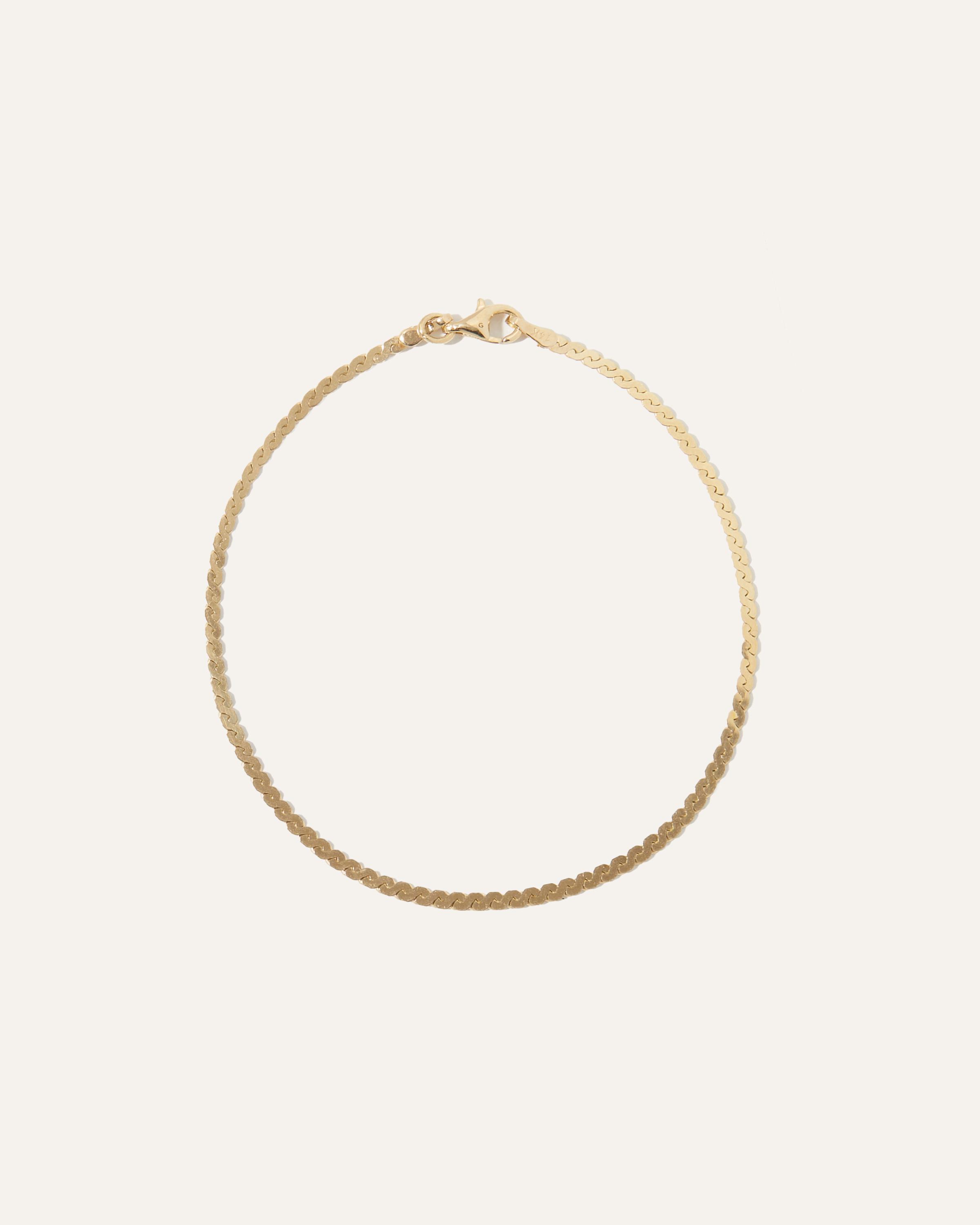 14K Gold Serpentine Chain Bracelet Product Image