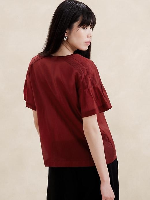 Pleated Placket Blouse Product Image