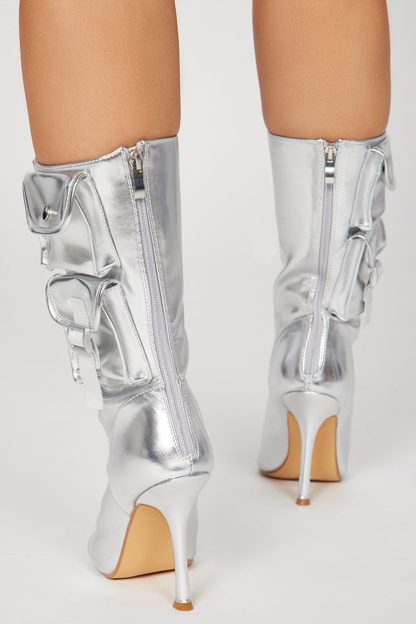 Casually Chic Booties - Silver Product Image