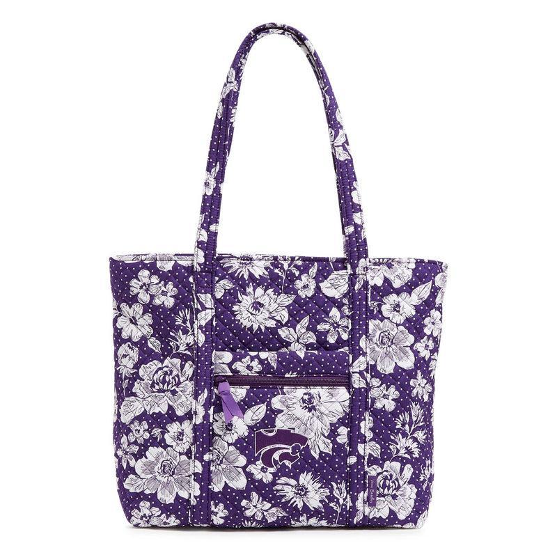 Vera Bradley Collegiate Tote Bag Women in Purple/White Rain Garden with Kansas State University Product Image