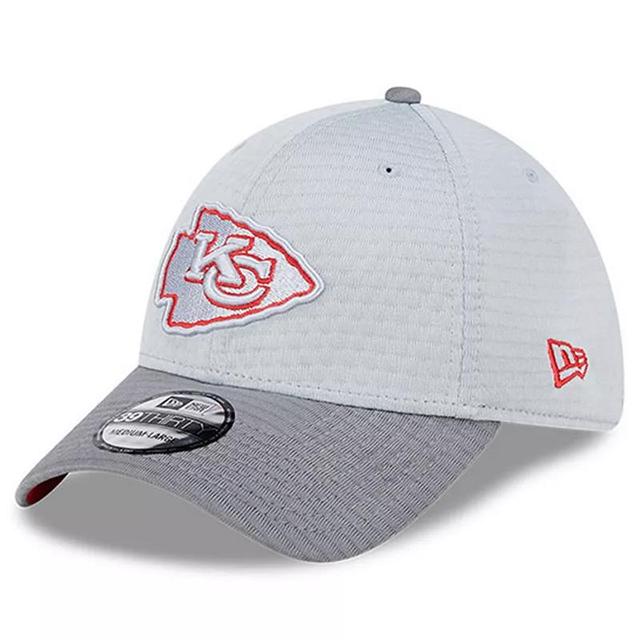 Mens New Era Gray Kansas City Chiefs 2024 NFL Training Camp 39THIRTY Flex Hat Product Image