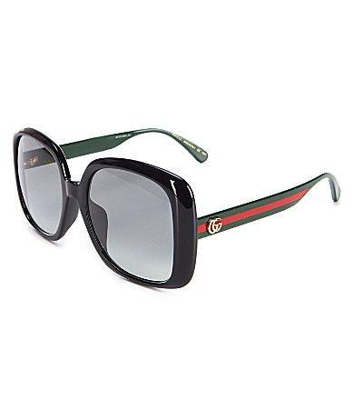 Womens 56MM Rectangular Sunglasses Product Image