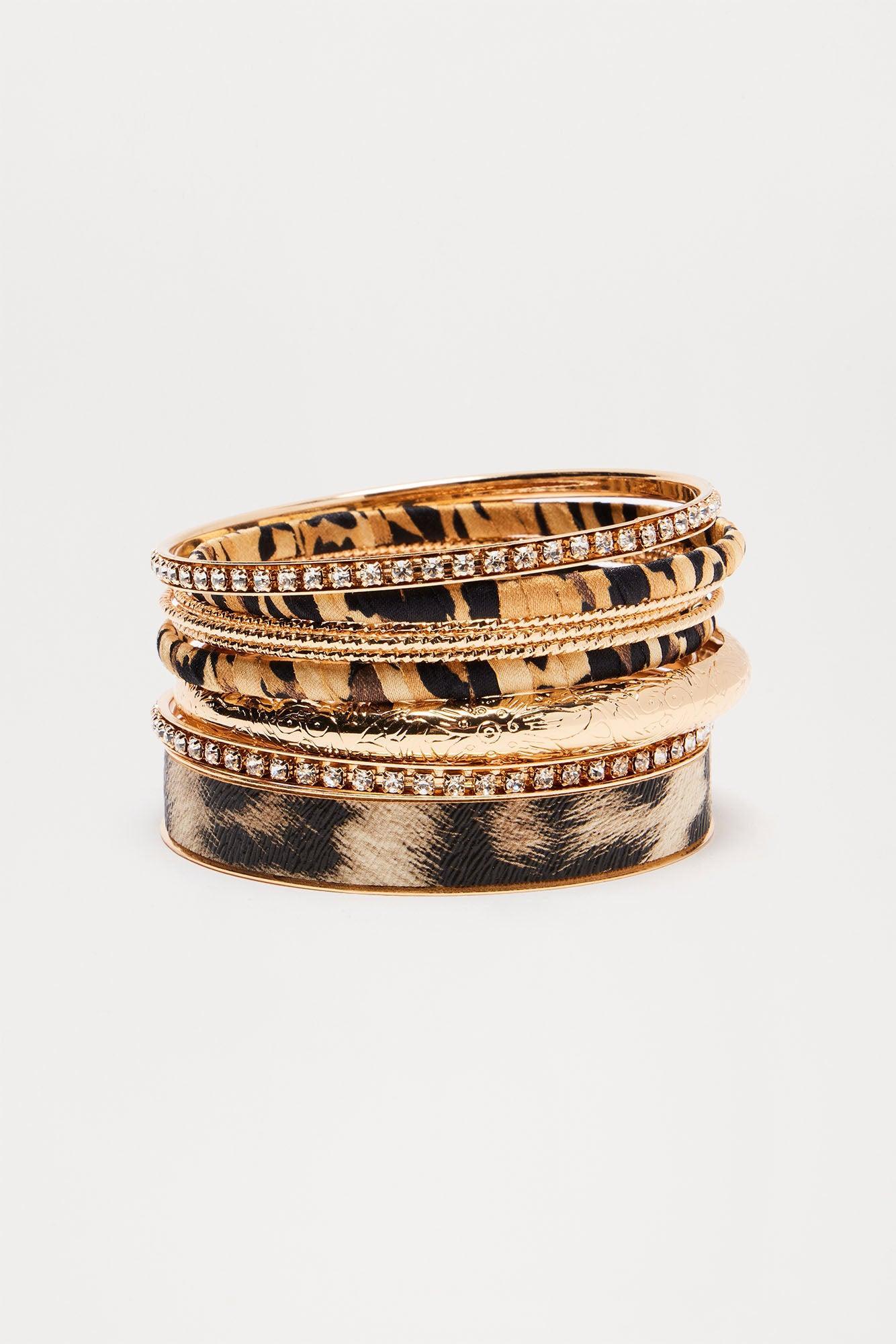 Jungle Goddess 11 Piece Bangle Set - Leopard Product Image