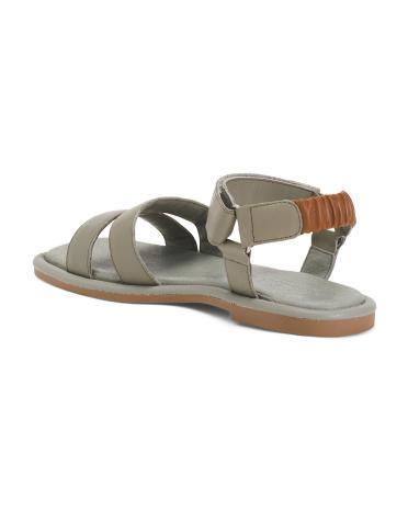 Leather Flat Sandals for Women Product Image