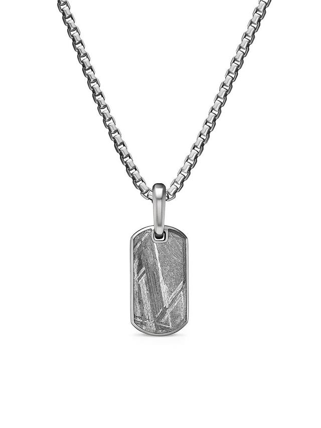 Mens Chevron Tag in Sterling Silver Product Image