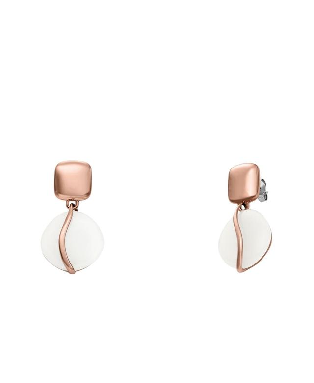 Skagen Womens Sofie Sea Glass White Organic-Shaped Drop Earrings, SKJ1816791 Product Image