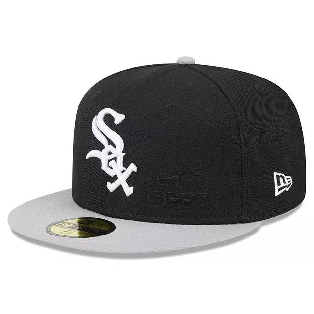 Mens New Era /Gray Chicago White Sox Multi Logo 59FIFTY Fitted Hat Product Image