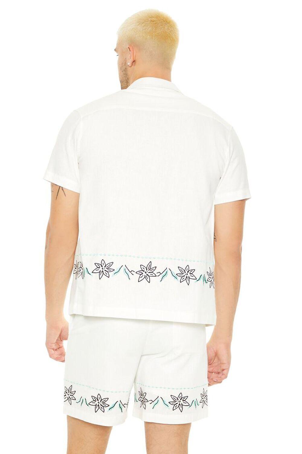 Floral Embroidered Linen-Blend Shirt | Forever 21 Product Image