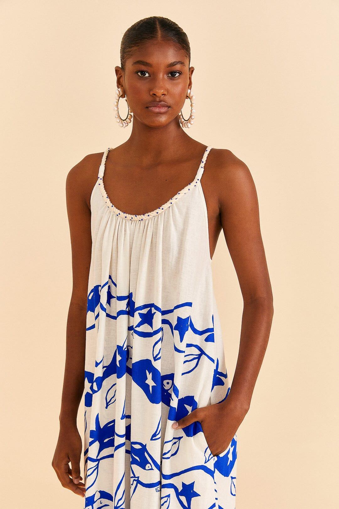 Off-White Pitta Waves Sleeveless Maxi Dress, PITTA WAVES OFF-WHITE / L Product Image