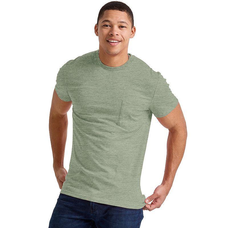 Hanes Originals Mens Tri-Blend Pocket T-Shirt Eco White 2XL Product Image