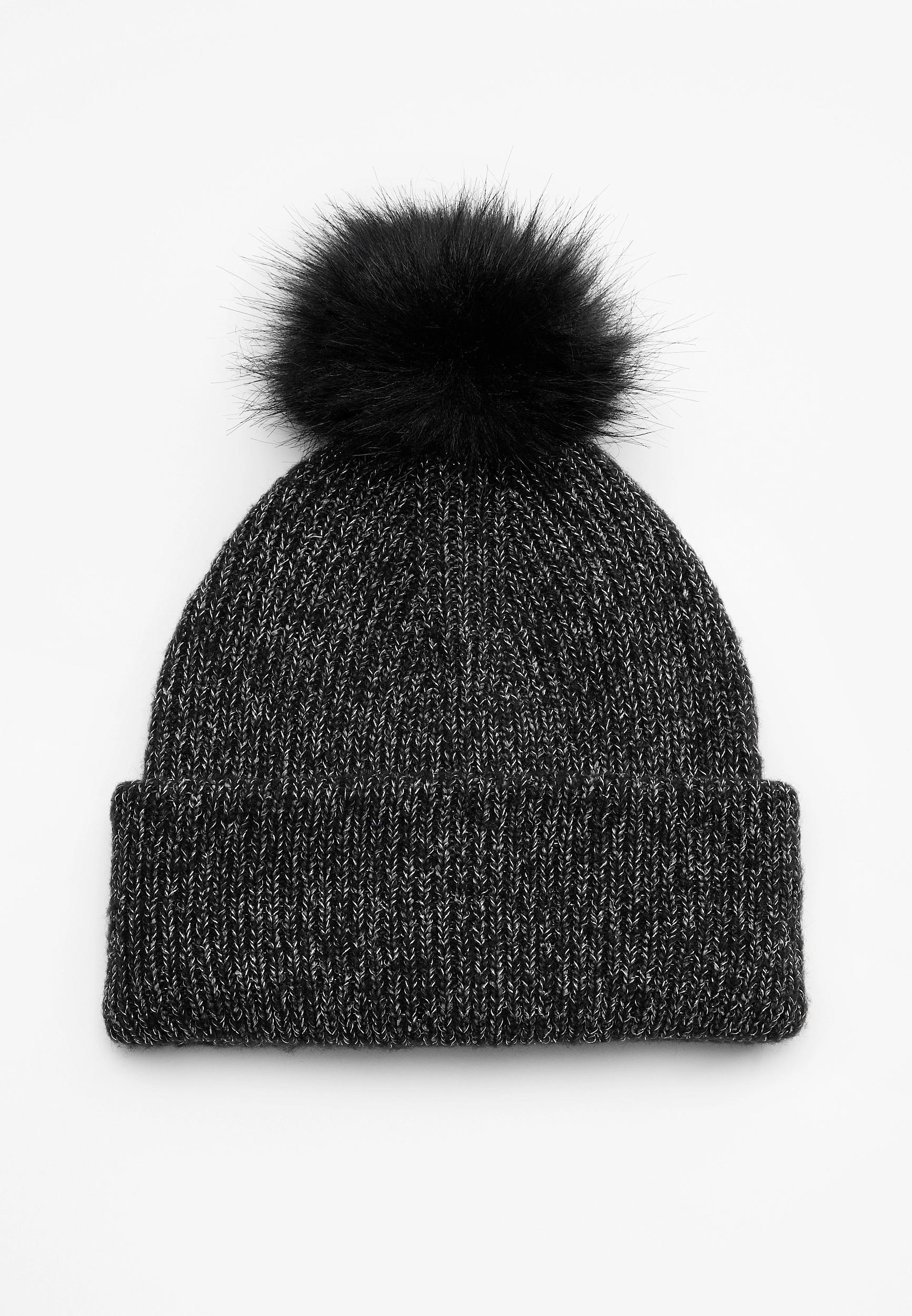 Marled Metallic Pom Beanie Product Image