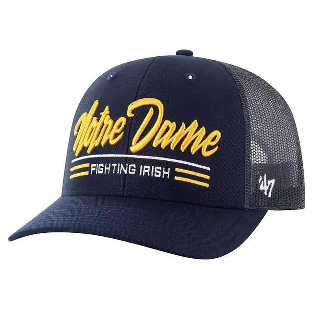 Mens 47 Notre Dame Fighting Irish Garner Trucker Adjustable Hat, Blue Product Image