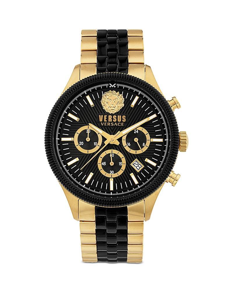 Versus Versace Mens Chronograph Date Quartz Colonne Gold-Tone, black Stainless Steel Bracelet 44mm Product Image