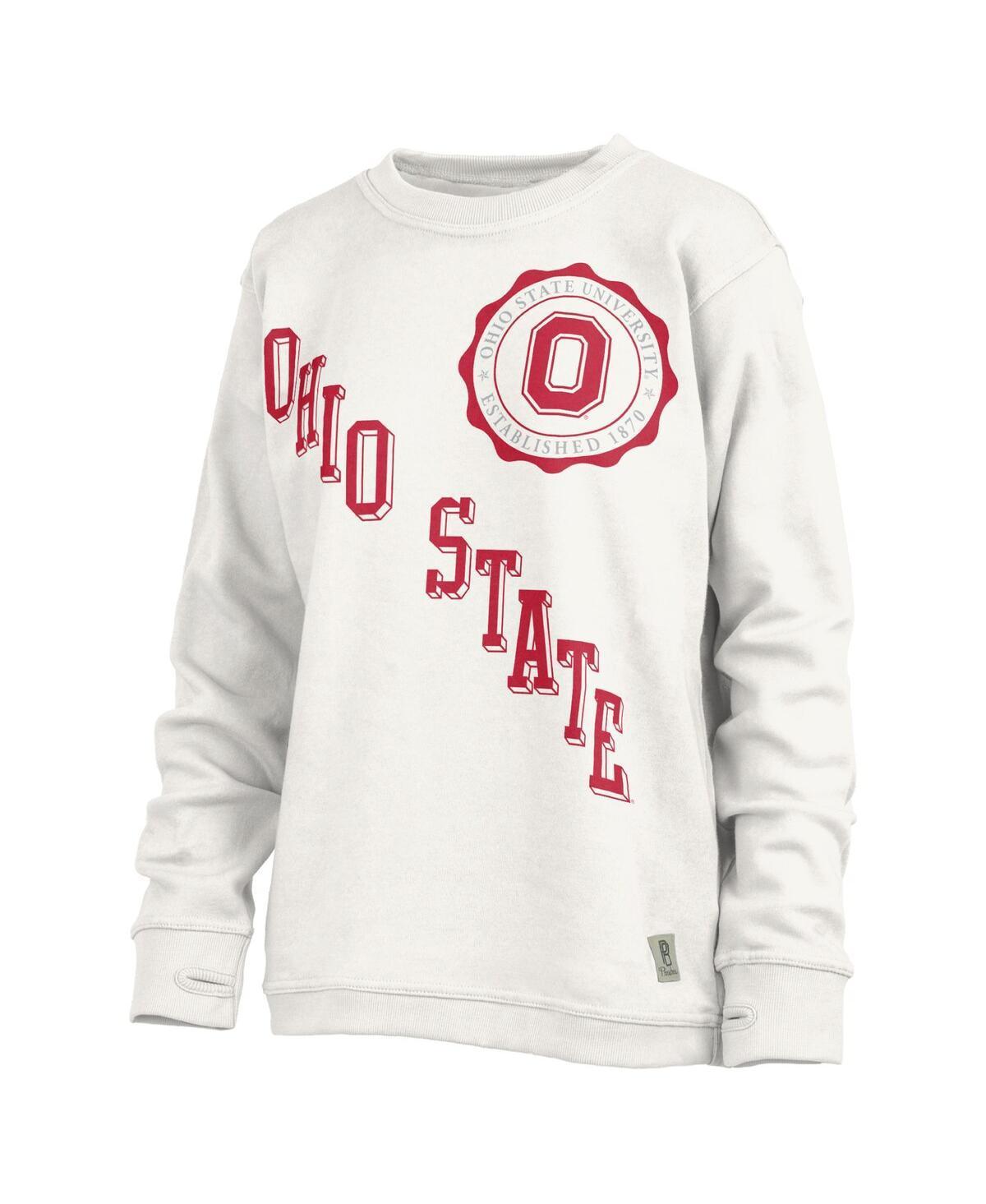 Womens Pressbox Ohio State Buckeyes Shoreline Sundown Pullover Sweatshirt Product Image