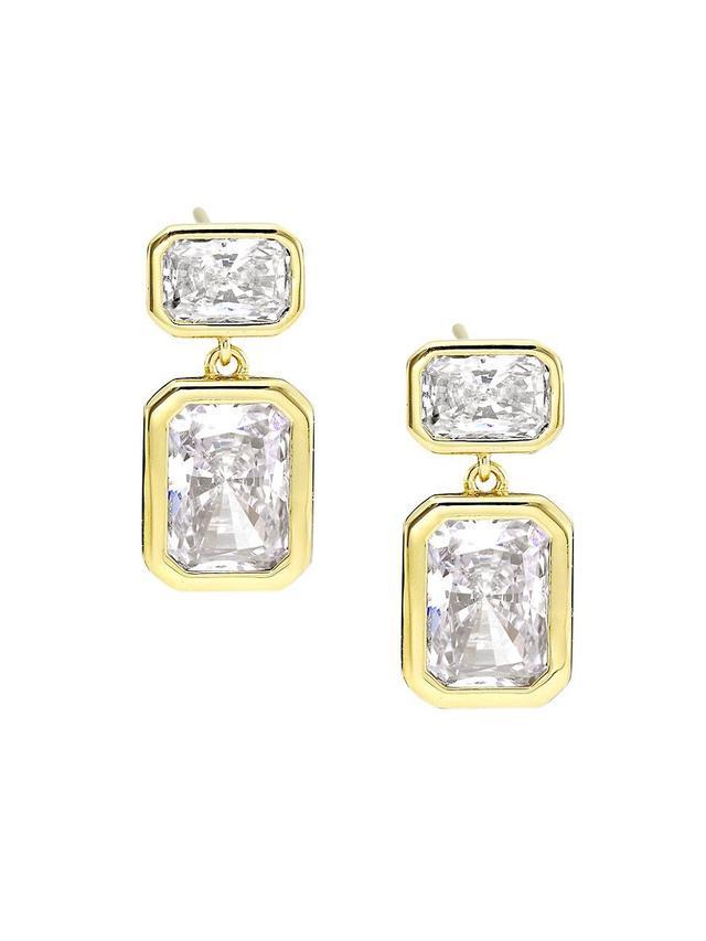 Womens Bubbly 18K Gold-Plated & Cubic Zirconia Drop Earrings Product Image