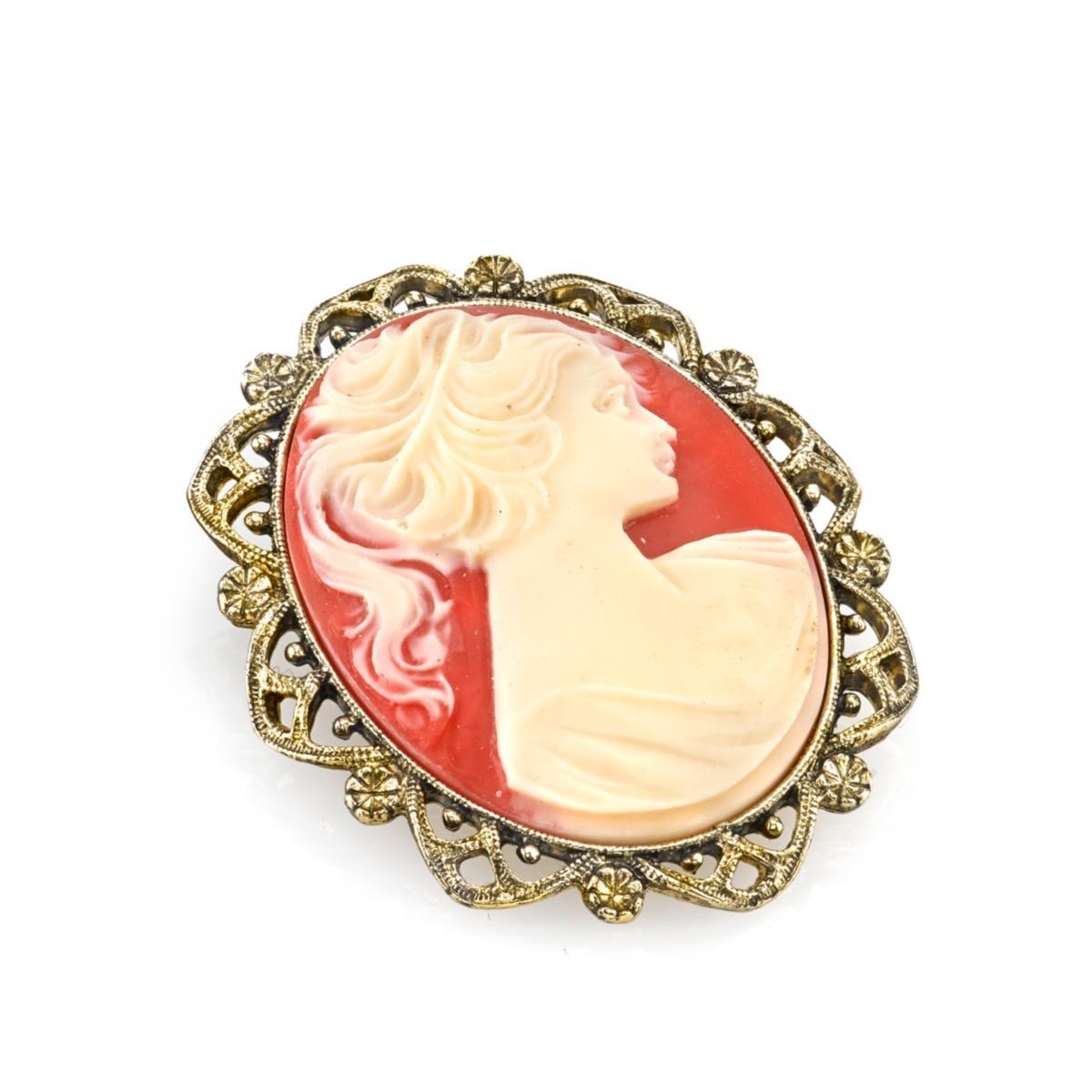 1928 Cameo Pin, Womens, Multicolor Product Image