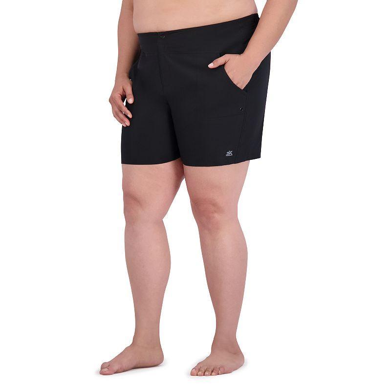 Plus Size ZeroXposur UPF 30+ Hybrid Swim Shorts, Womens Product Image