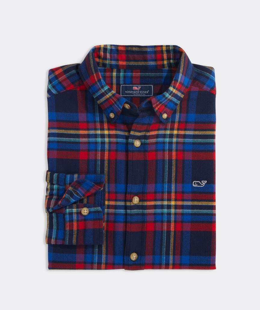 Stretch Flannel Plaid Shirt Product Image