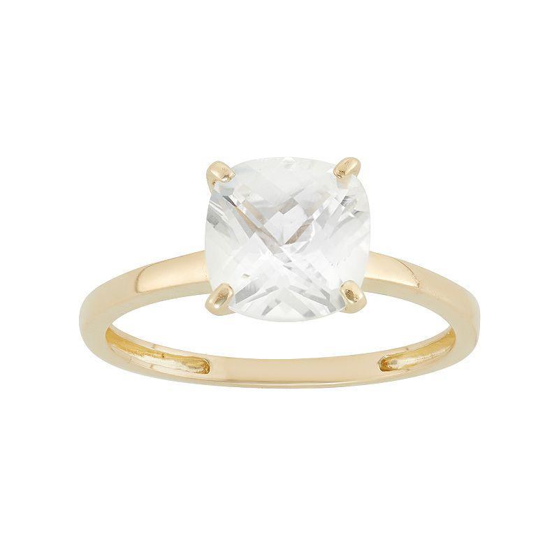 Designs by Gioelli Lab-Created White Sapphire 10k Gold Ring, Womens Product Image