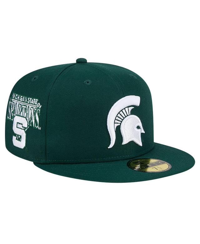 Mens New Era Green Michigan State Spartans Throwback 59FIFTY Fitted Hat Product Image