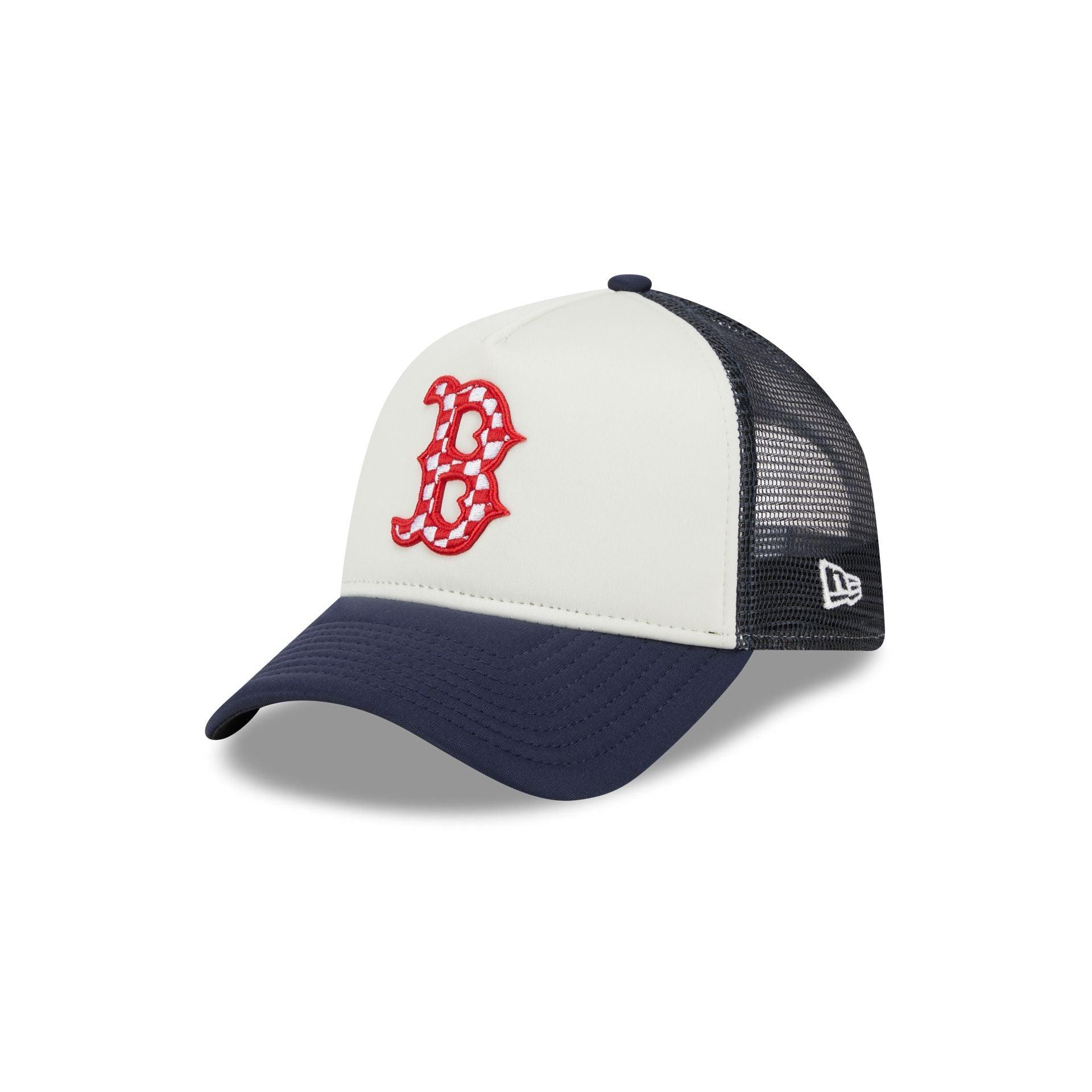 Boston Red Sox Checkered Flag 9FORTY A-Frame Trucker Hat Male Product Image