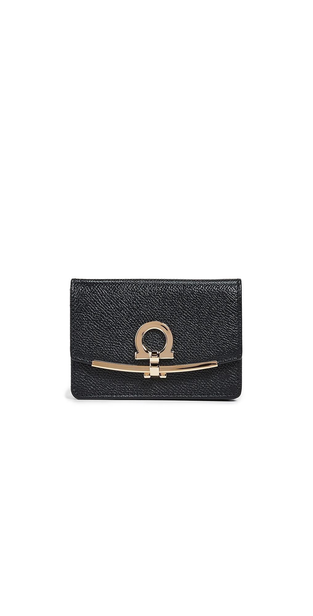 Womens Icona Clip Leather Card Holder Product Image