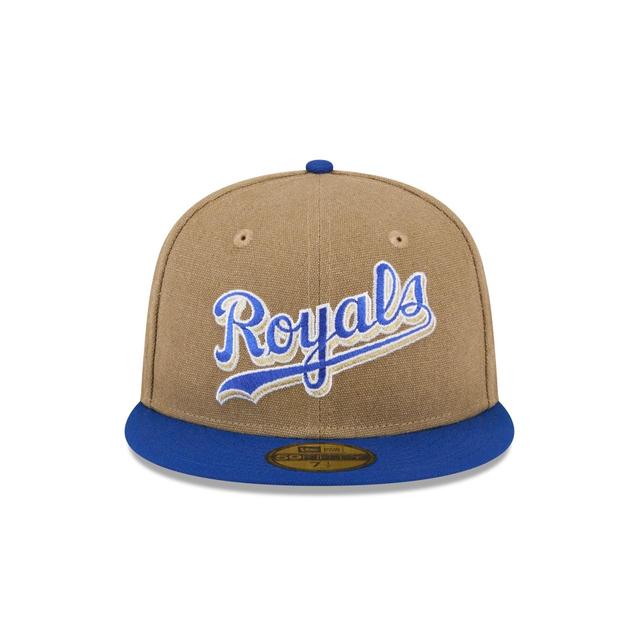 Kansas City Royals Canvas Crown 59FIFTY Fitted Hat Male Product Image