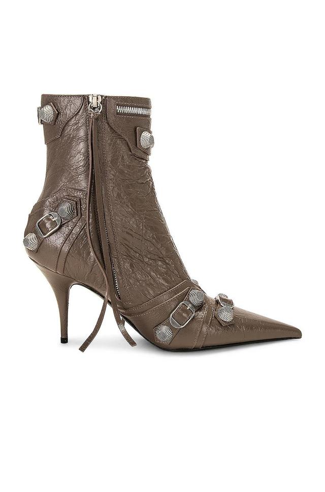 Balenciaga Cagole Bootie in Cold Brown & Silver - Brown. Size 37 (also in 40). Product Image