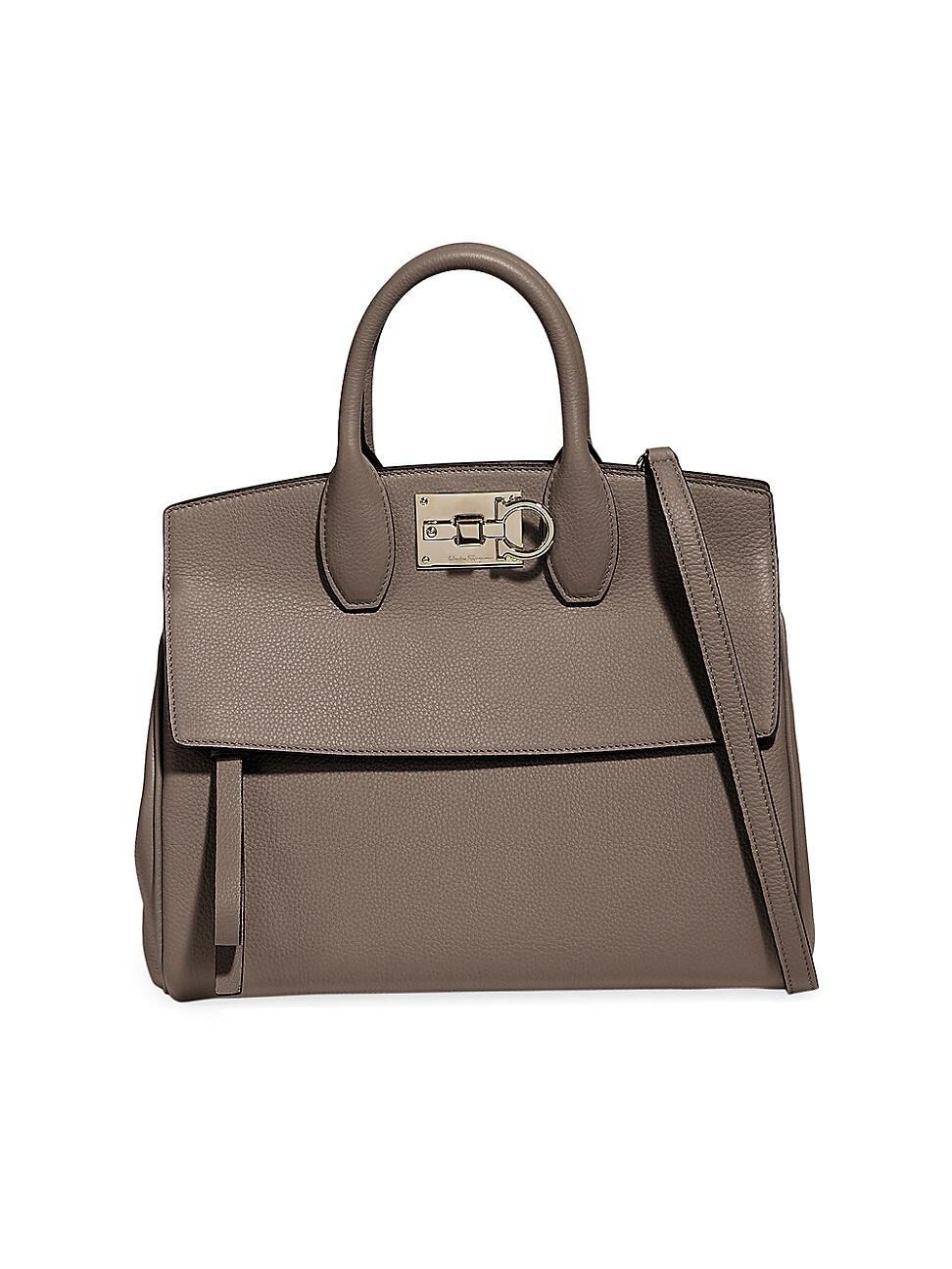 FERRAGAMO Small The Studio Leather Top Handle Bag Product Image