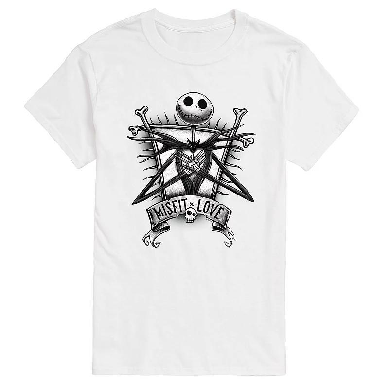 Disneys Nightmare Before Christmas Jack Mens Graphic Tee Ivory Product Image