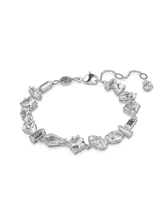 Womens Mesmera Rhodium-Plated & Swarovski Crystal Bracelet Product Image