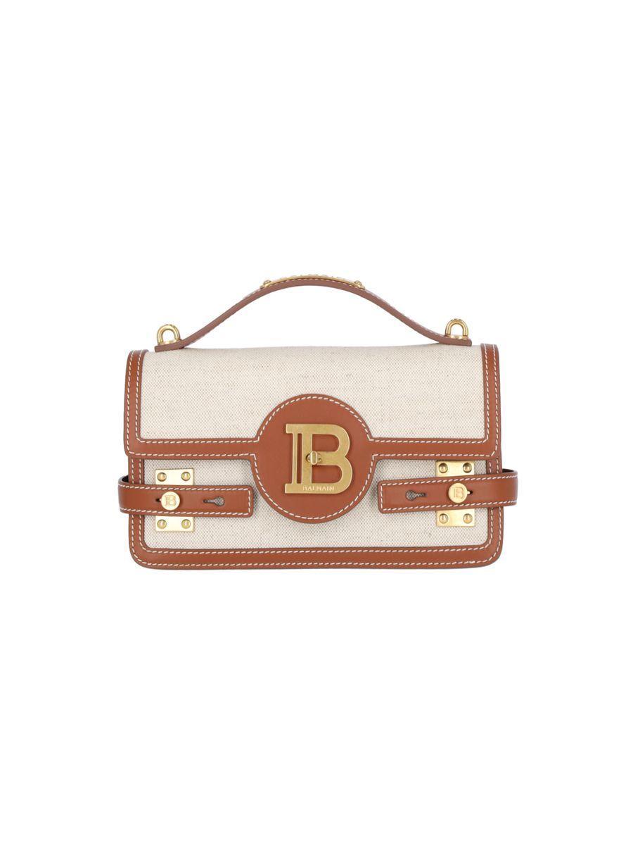 BALMAIN B-buzz 24 Handbag In Brown Product Image