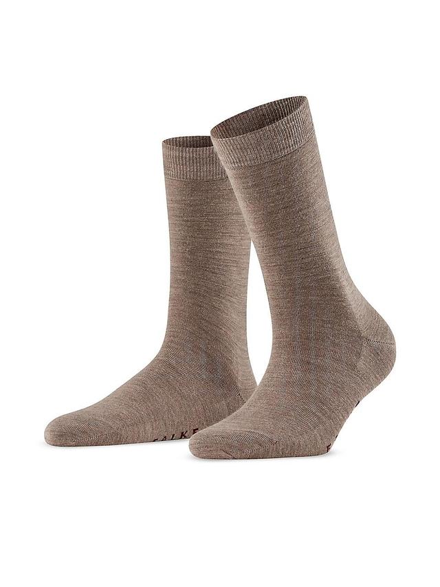 Womens Merino Wool-Blend Crew Socks Product Image