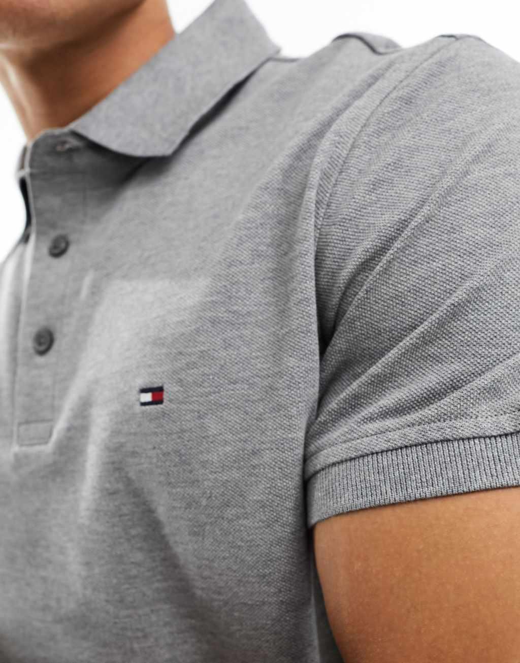 Tommy Hilfiger 1985 slim polo shirt in gray Product Image