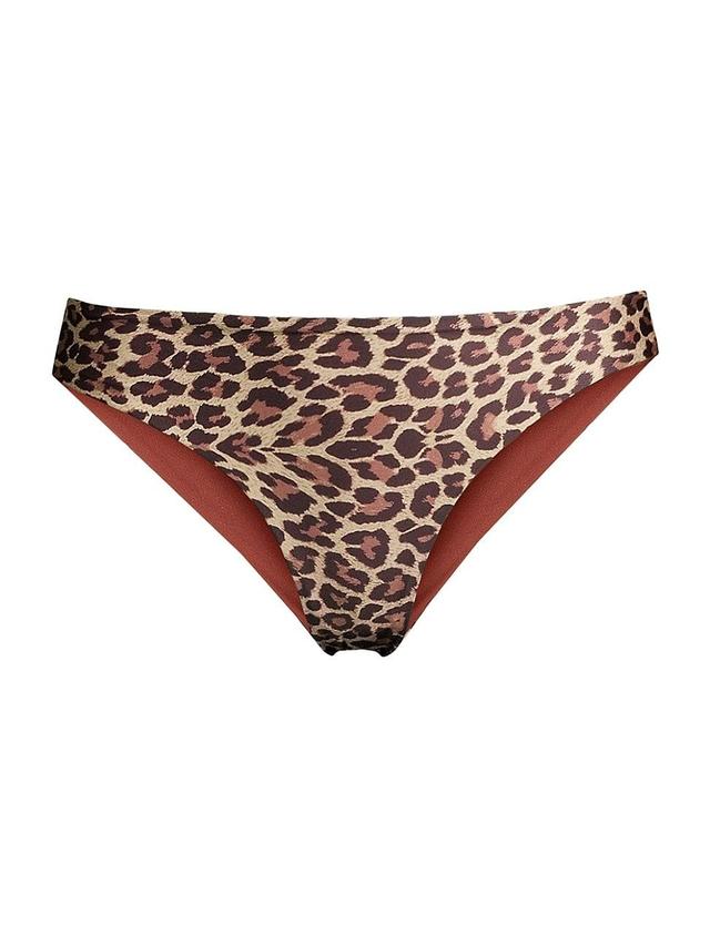 Womens Guava Reversible Leopard-Print Bikini Bottom Product Image