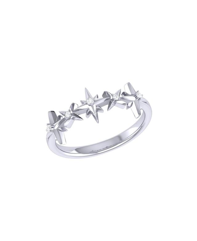 LuvMyJewelry Starry Lane Twist Design Sterling Silver Diamond Women Ring Product Image