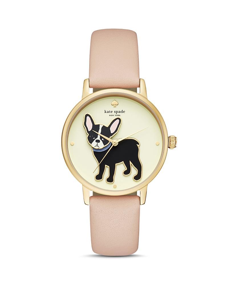 kate spade new york Womens Grand Metro Vachetta Leather Strap Watch 38mm Product Image