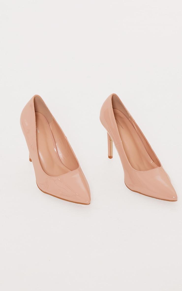  Nude Patent Wide Fit Court Heels Product Image