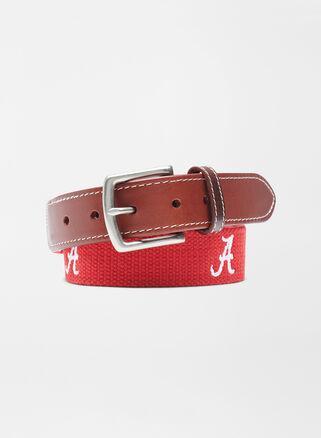 Peter Millar Mens Alabama Belt | Color: Crimson | Size: 34 Product Image