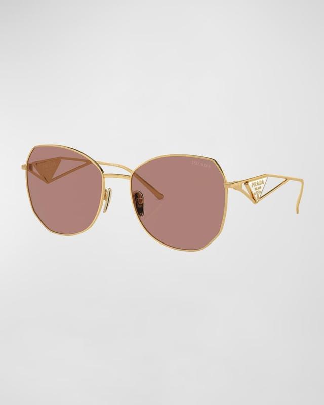 Triangle Logo Metal Round Sunglasses Product Image